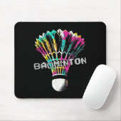 Badminton Shuttle - Kleurrijke Badminton Lov Muismat (Met muis)