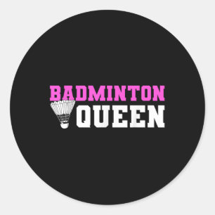 Badminton Shuttle Liefhebber Badminton Speler Ronde Sticker