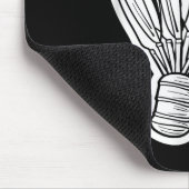 Badminton Shuttle Line Art Muismat (Hoek)