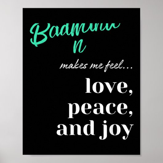 Badminton Shuttle Love Peace Joy Racket Sport Poster (Voorkant)