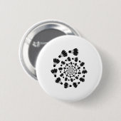 Badminton Shuttle Love Team Player Coach Ronde Button 5,7 Cm (Voorkant /achterkant)