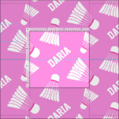 Badminton shuttle meisjes naam roze stof (Delen)