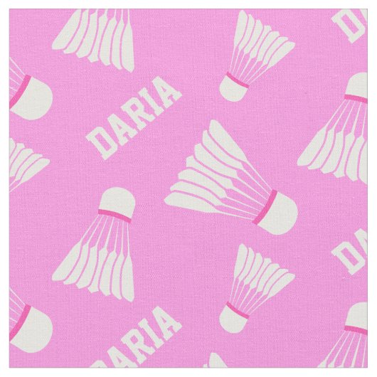 Badminton shuttle meisjes naam roze stof (Close Up)