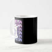 Badminton Shuttle Meisjes Vrouwen Koffiemok (Voorkant links)