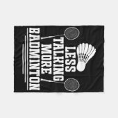 Badminton Shuttle Minder Pratende Badmintonspeler Fleece Deken (Voorkant (Horizontaal))