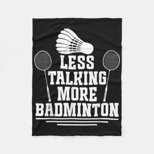 Badminton Shuttle Minder Pratende Badmintonspeler Fleece Deken (Voorkant)