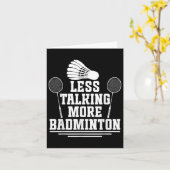 Badminton Shuttle Minder Pratende Badmintonspeler Kaart (Gele Bloem)