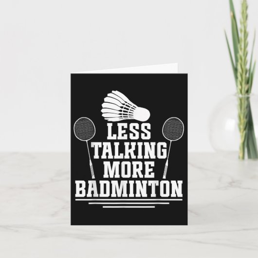 Badminton Shuttle Minder Pratende Badmintonspeler Kaart (Voorkant)