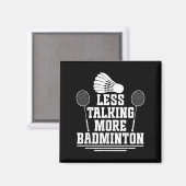 Badminton Shuttle Minder Pratende Badmintonspeler Magneet (Voorkant / Achterkant)