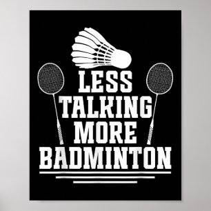 Badminton Shuttle Minder Pratende Badmintonspeler Poster
