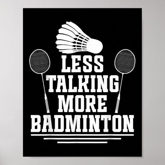 Badminton Shuttle Minder Pratende Badmintonspeler Poster (Voorkant)