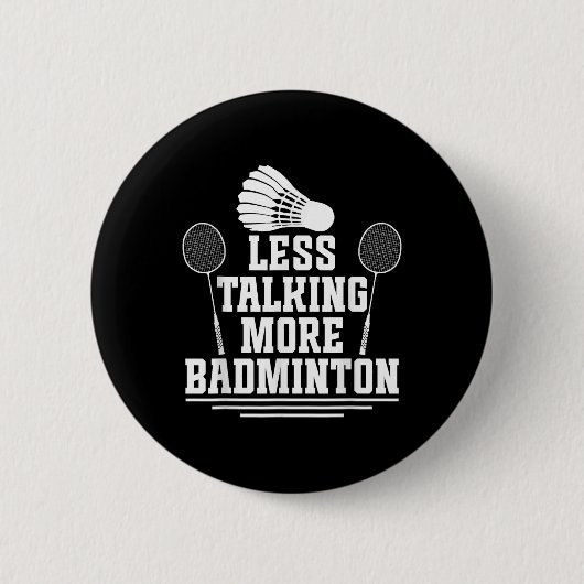 Badminton Shuttle Minder Pratende Badmintonspeler Ronde Button 5,7 Cm (Voorkant)