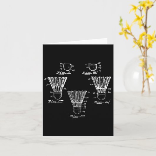 Badminton Shuttle Octrooi Blauwdruk  Kaart (Gele Bloem)