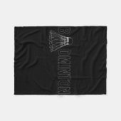 Badminton Shuttle Player Coach Trainer _1 Fleece Deken (Voorkant (Horizontaal))