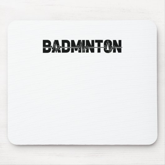 Badminton Shuttle Player - Team Racquet Ekg HeartB Muismat (Voorkant)
