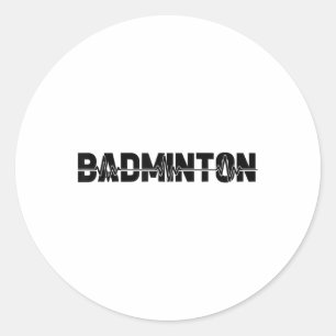 Badminton Shuttle Player - Team Racquet Ekg HeartB Ronde Sticker