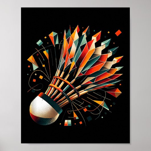 Badminton shuttle poster (Voorkant)