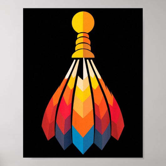 Badminton Shuttle Poster (Voorkant)