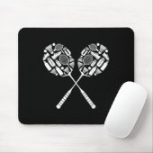 Badminton Shuttle Racket Apparatuur Icon Silhouet Muismat (Met muis)