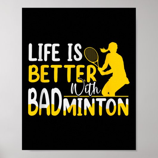 Badminton Shuttle Racket Badminton Player _8 Poster (Voorkant)