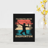Badminton Shuttle Racket Badminton Player Kaart (Gele Bloem)