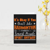 Badminton Shuttle Racket Badminton Player Kaart (Gele Bloem)