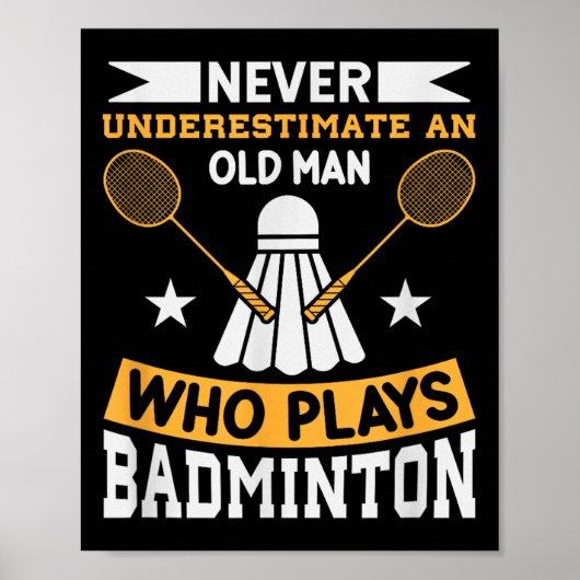 Badminton Shuttle Racket Badminton Player  Poster (Voorkant)