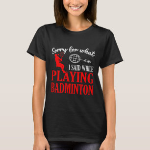 Badminton Shuttle Racket Badminton Speler 1 T-shirt