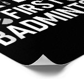 Badminton Shuttle Racket Badminton Speler 2 Poster (Hoek)