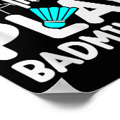 Badminton Shuttle Racket Badminton Speler 3 Poster (Hoek)
