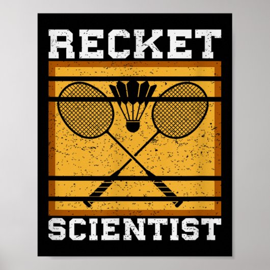 Badminton Shuttle Racket Badminton Speler Poster (Voorkant)