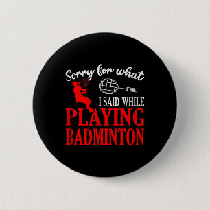 Badminton Shuttle Racket Badmintonspeler 1 Ronde Button 5,7 Cm