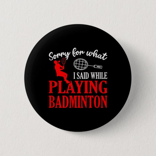 Badminton Shuttle Racket Badmintonspeler 1 Ronde Button 5,7 Cm (Voorkant)