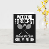 Badminton Shuttle Racket Birdie Player Kaart (Gele Bloem)