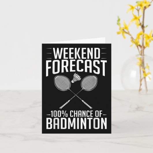 Badminton Shuttle Racket Birdie Player Kaart (Gele Bloem)