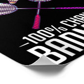 Badminton Shuttle Racket Birdie Player Poster (Hoek)