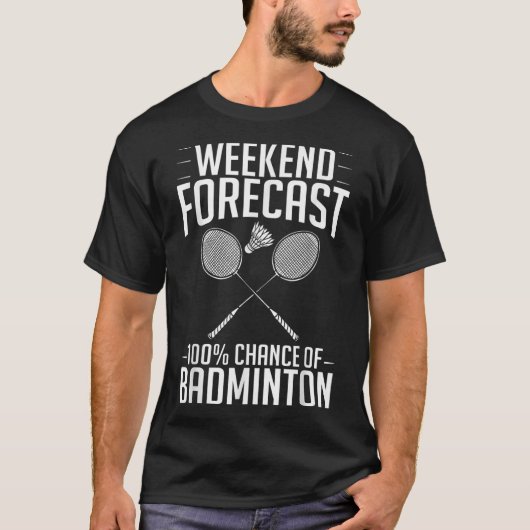 Badminton Shuttle Racket Birdie Player T-shirt (Voorkant)