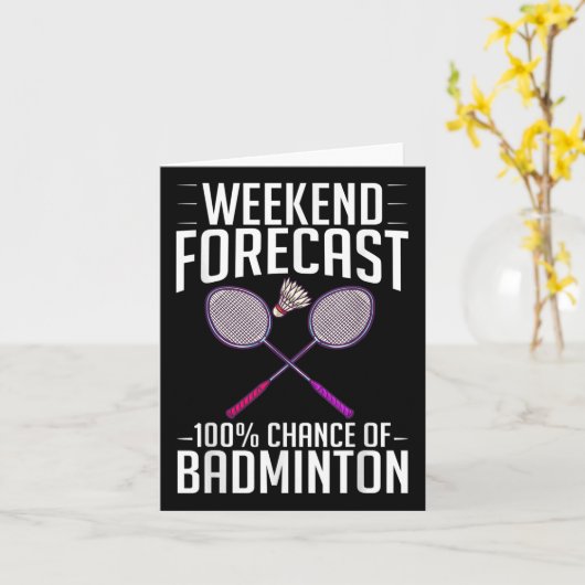 Badminton Shuttle Racket Pluimpje Speler  Kaart (Gele Bloem)