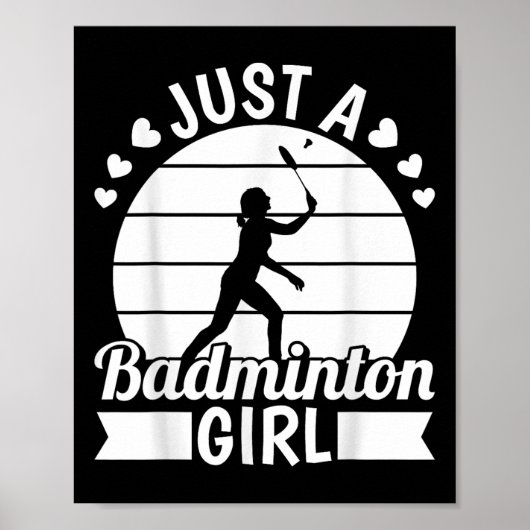 Badminton Shuttle Racket Racket - Gewoon een Badmi Poster (Voorkant)