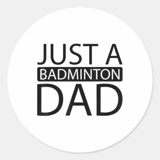 Badminton Shuttle Racket Racket - Gewoon een Badmi Ronde Sticker (Voorkant)
