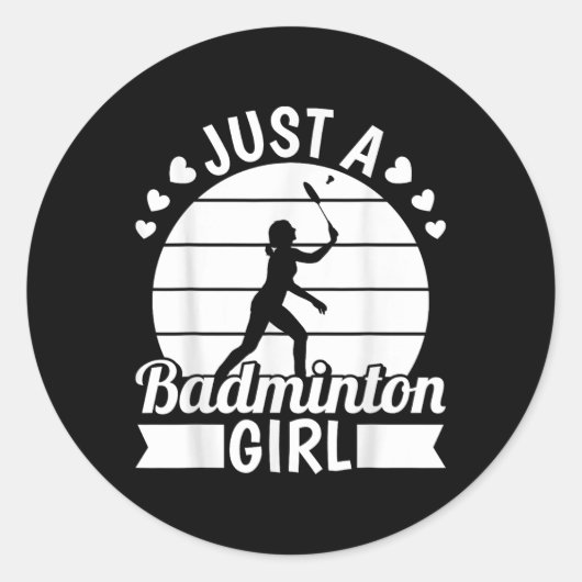 Badminton Shuttle Racket Racket - Gewoon een Badmi Ronde Sticker (Voorkant)