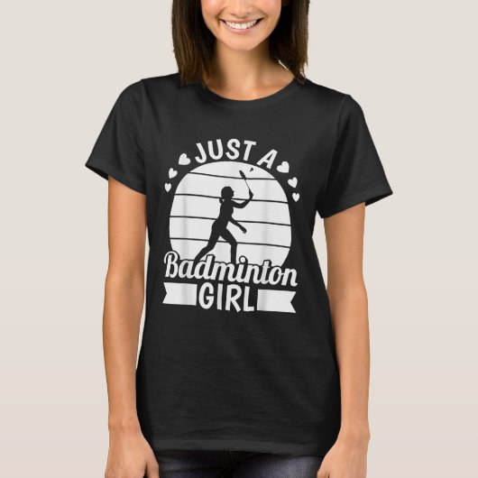 Badminton Shuttle Racket Racket - Gewoon een Badmi T-shirt (Voorkant)