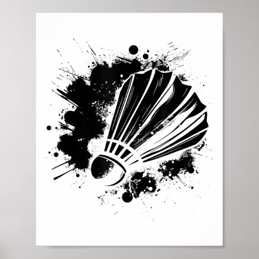 Badminton Shuttle Racket Sport Poster (Voorkant)