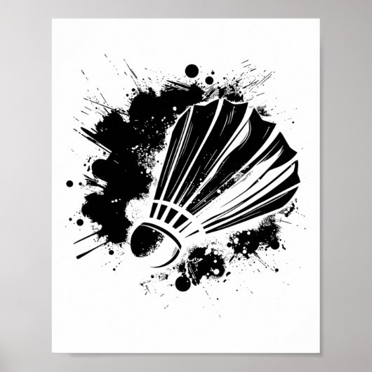 Badminton Shuttle Racket Sport Poster (Voorkant)