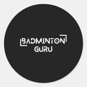 Badminton Shuttle Racket Sportkampioen Strategie Ronde Sticker