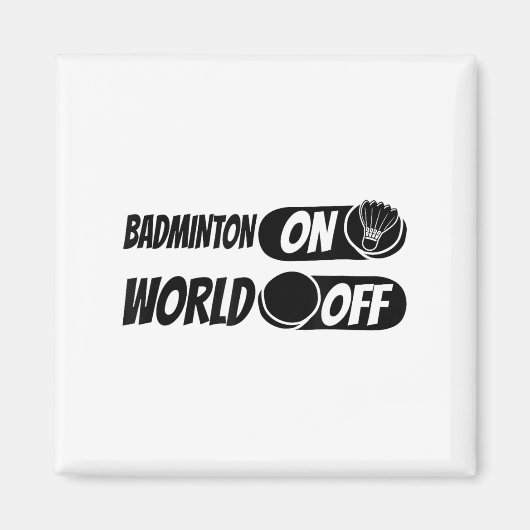 Badminton Shuttle Racket - Team Badminton op Werel Magneet (Voorkant)