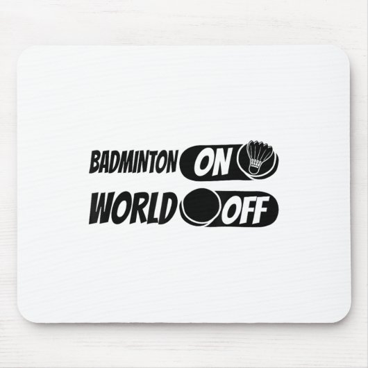 Badminton Shuttle Racket - Team Badminton op Werel Muismat (Voorkant)