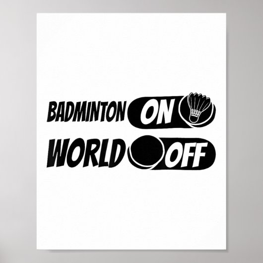 Badminton Shuttle Racket - Team Badminton op Werel Poster (Voorkant)