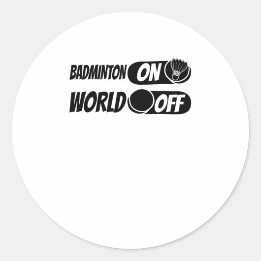 Badminton Shuttle Racket - Team Badminton op Werel Ronde Sticker (Voorkant)
