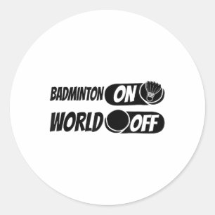 Badminton Shuttle Racket - Team Badminton op Werel Ronde Sticker